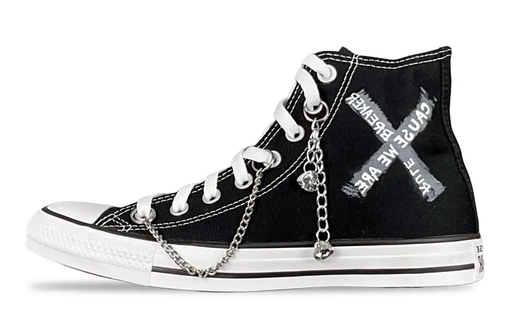 Converse All Star Chuck Taylor Core Fantasy Bondage Anti-Slip Wear-Resistant High-Top Canvas Shoes Unisex Black