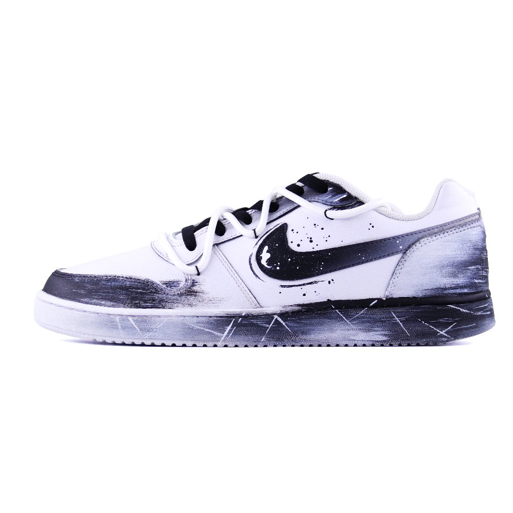 Nike EBERNON Ink White Pulse Quick Dry Lightweight Low Top Skateboard Shoes Unisex Black