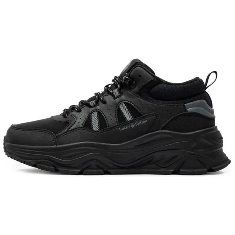 361° Height Increasing Thermal Slip Resistant Low top Chunky Sneakers Women's Black Gray
