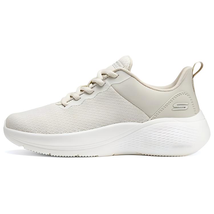 Skechers Cushioned Wear-Resistant Breathable Low-Top Running Shoes Women's Beige