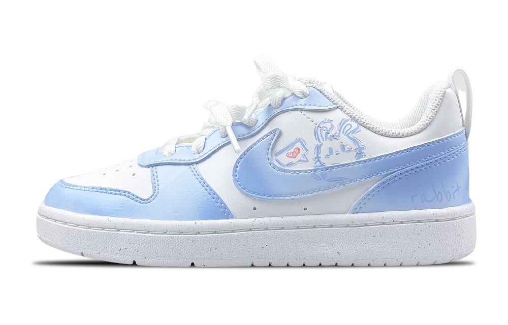 Nike Court Borough Low-Top Skateboard Shoes GS Blue