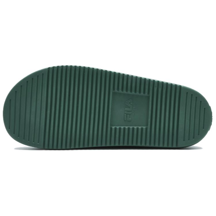 FILA Quiet Slip-Resistant Abrasion-Resistant Casual Slide Slippers Men's Sweatshirt Green