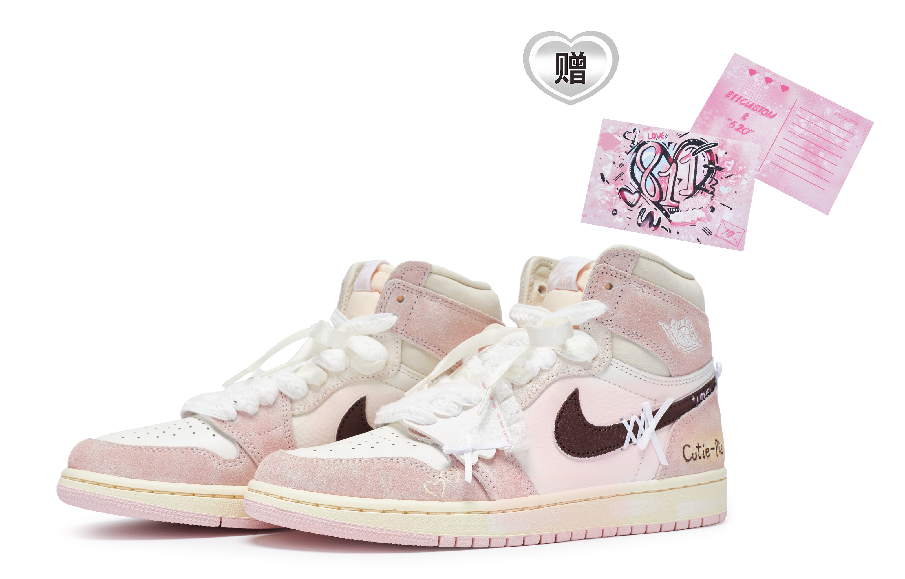 Jordan Air Jordan 1 811 Manufacturing Skirt Hem Waltz Low-Top Vintage Basketball Shoes Women's Pink White