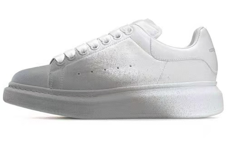 Alexander McQueen Oversized Sneaker 'White Grey Velvet Spray' Women's