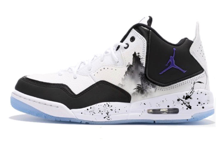 JORDAN Courtside 23 Vintage Basketball Shoes Women's Mid Top Black/White