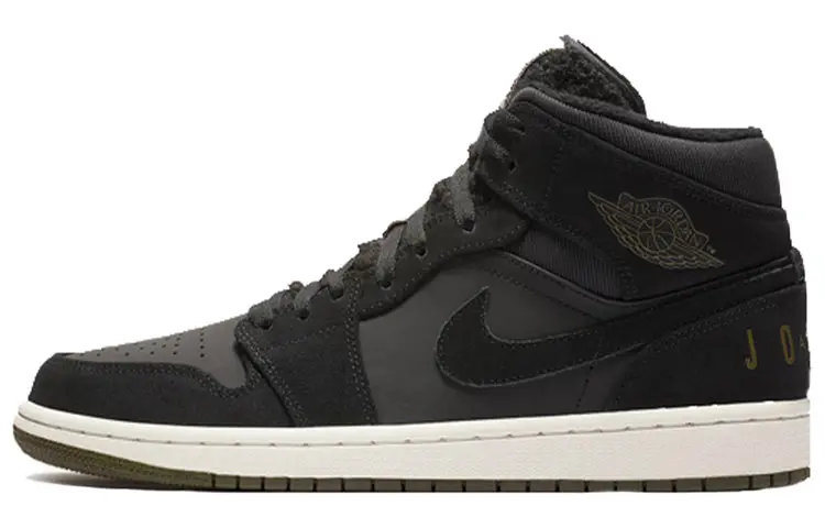 Jordan 1 Mid Black Olive Canvas