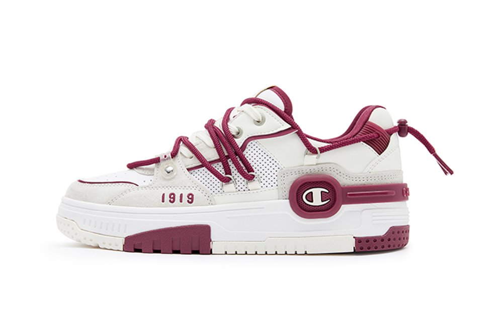Champion Bumper V1 Headphone Shoes Low-Top Skateboard Shoes Women's Dark Red