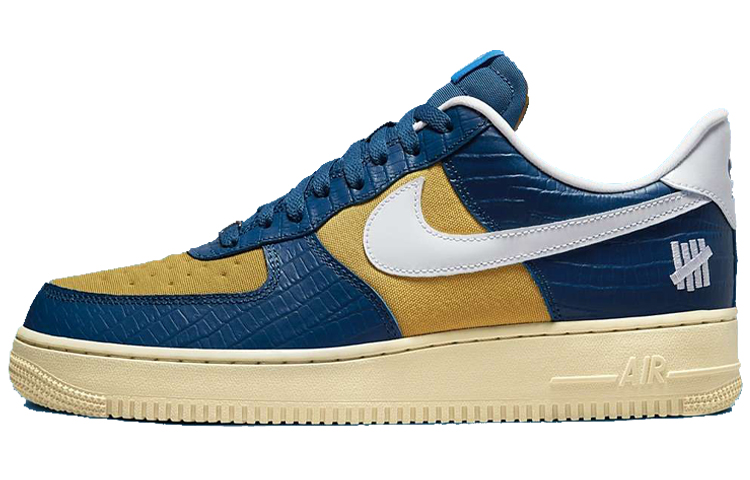 Nike Air Force 1 Low Sp Undefeated 5 On It Blue Yellow Croc