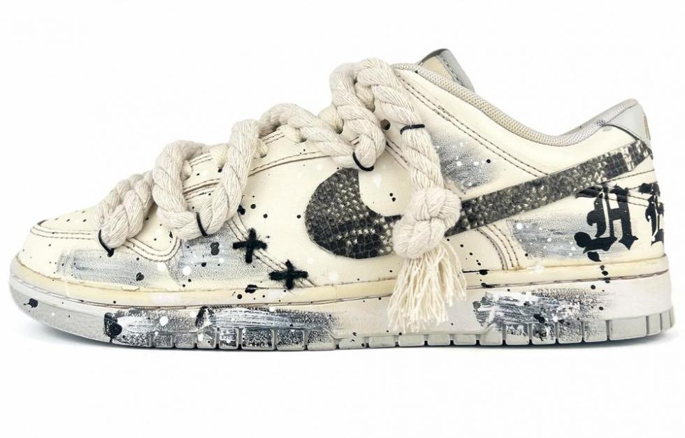 Nike Dunk Low Low-Top Skateboard Shoes Men's Beige