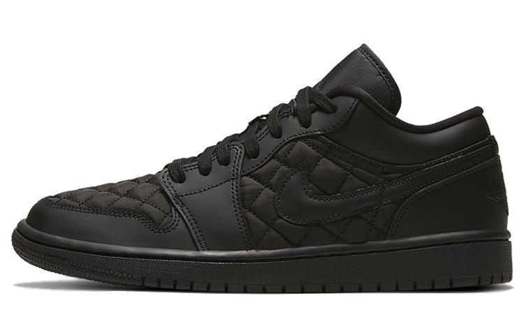 Jordan 1 Low Triple Black Quilted Women's