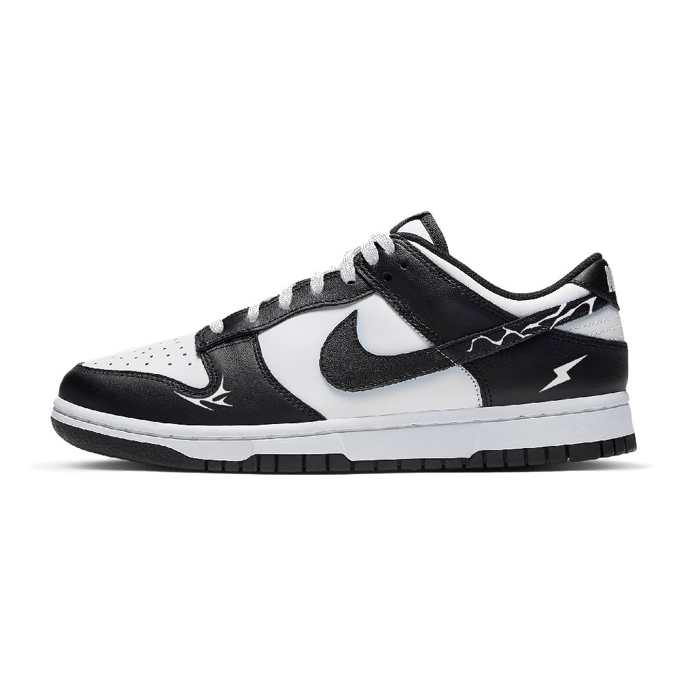 Nike Dunk Lightning Panda Abrasion Resistant Low Top Skateboard Shoes Unisex Black White