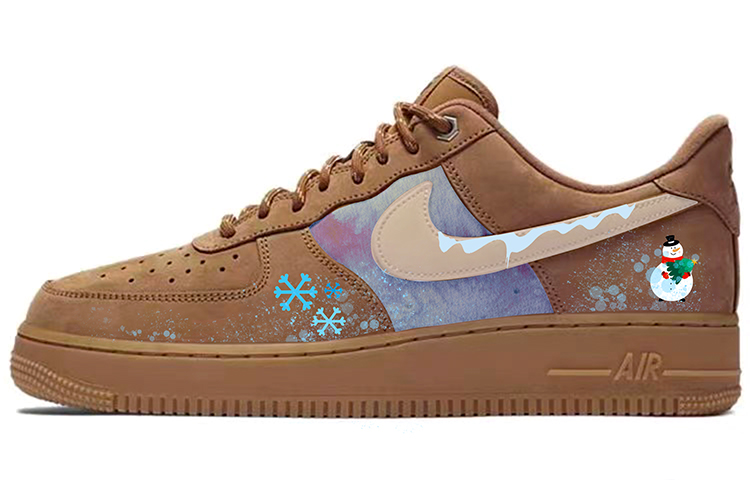 Nike Air Force 1 Low-Top Skateboard Shoes Unisex Wheat