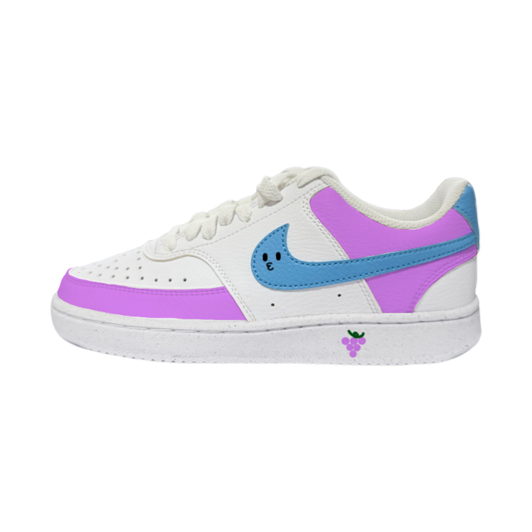 Nike Court Vision 1 Low Next Nature Grape Low top Skateboard Shoes Women's White Purple