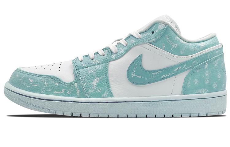 Jordan Air Jordan 1 Low Abrasion Resistant Cushioning Low Top Vintage Basketball Shoes Men's Tiffany Green