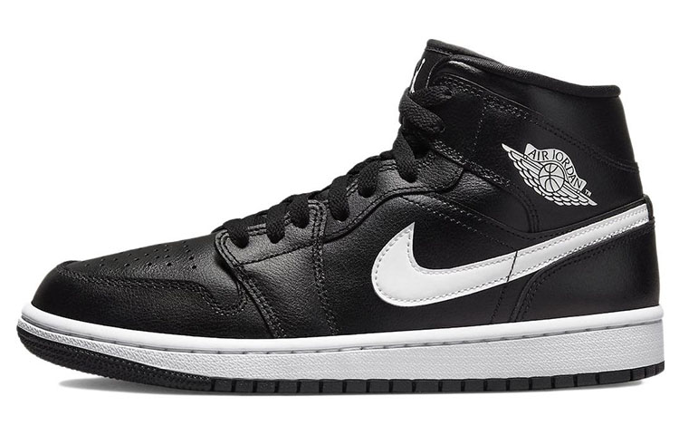 Jordan 1 Mid Black White Women's