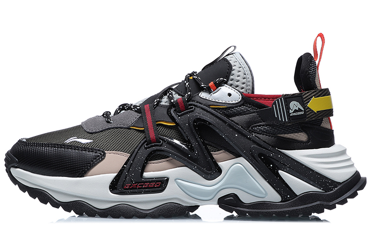 LiNing Transcend Ultra Cushioned Slip-Resistant Low-Top Running Shoes Men's Black Green