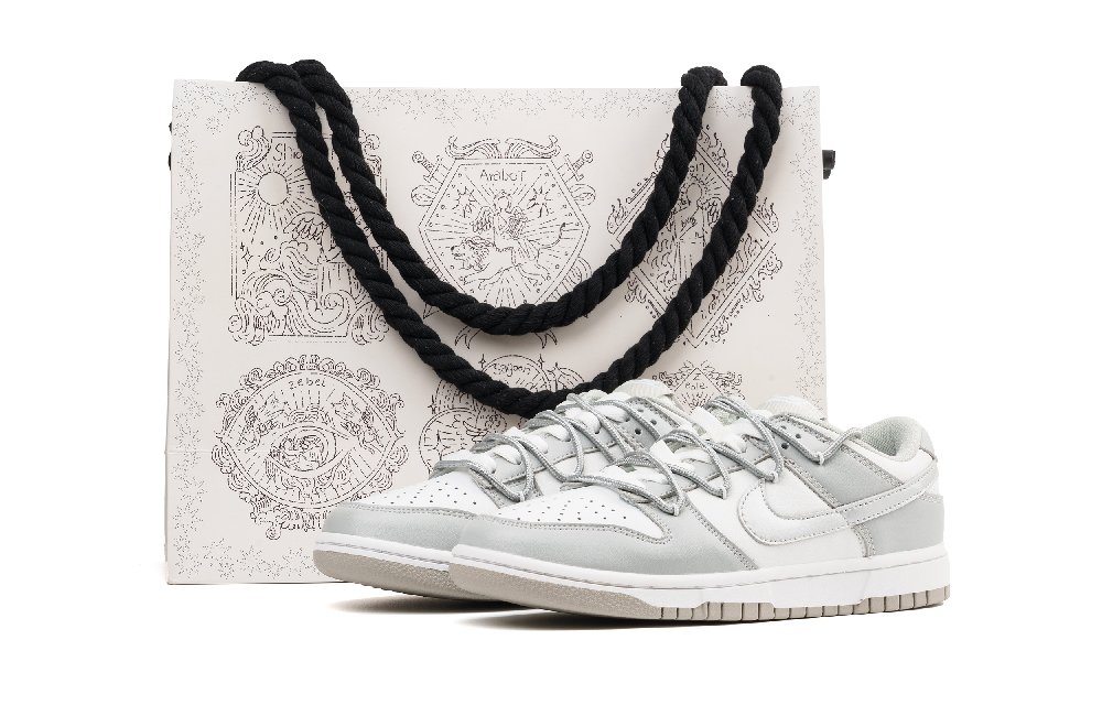 Nike Dunk Shock Absorbers Low Top Skateboard Shoes Women's Silver
