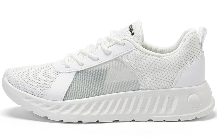 Kappa Breathable Wear-Resistant Cushioning Lightweight Low-Top Casual Running Shoes Unisex White Gray