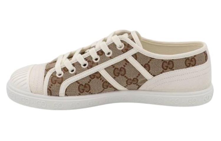 GUCCI Women's Gg Canvas Trainer 'White Beige Monogram' Women's