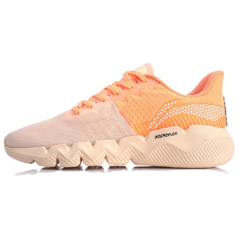 LiNing LN Fle Abrasion Resistant Shock Absorbers Low Top Casual Shoes Women's Neon Orange Pink