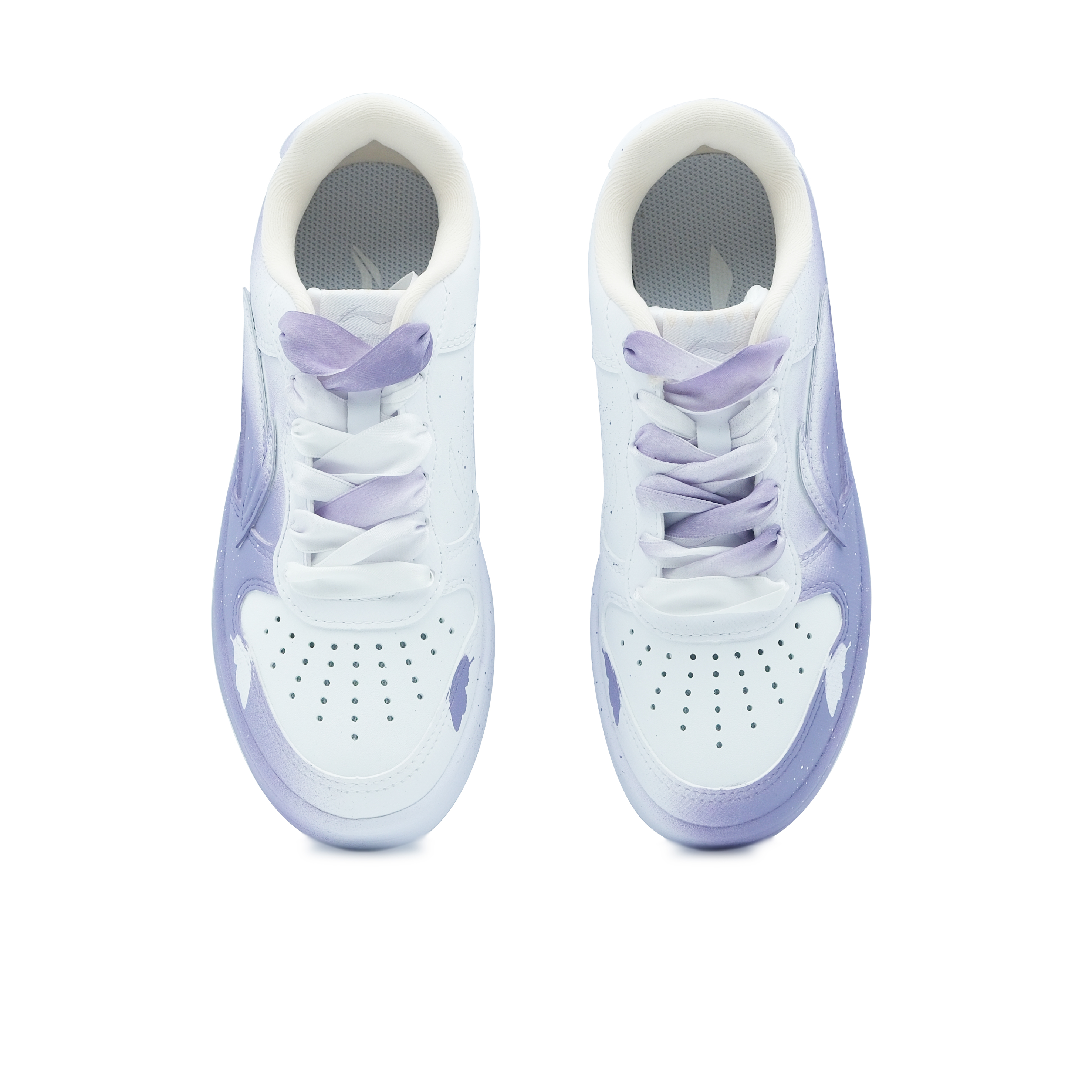 LiNing Pontoon Boats Slip Resistant And Abrasion Resistant Coverage Low Top Skateboard Shoes Women's White Purple купить в интернет-магазине Yoocart с быстрой доставкой по России.