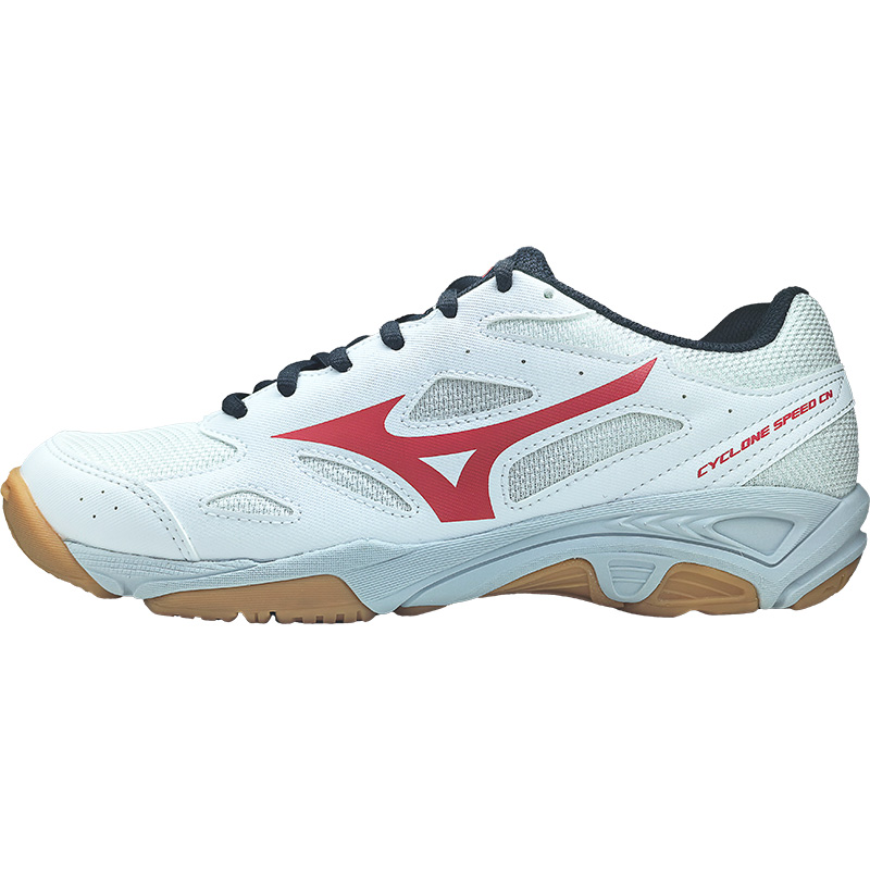 Mizuno Cyclone Speed CN Breathable Lightweight Moisture Wicking Low Top Training Shoes Unisex White Red