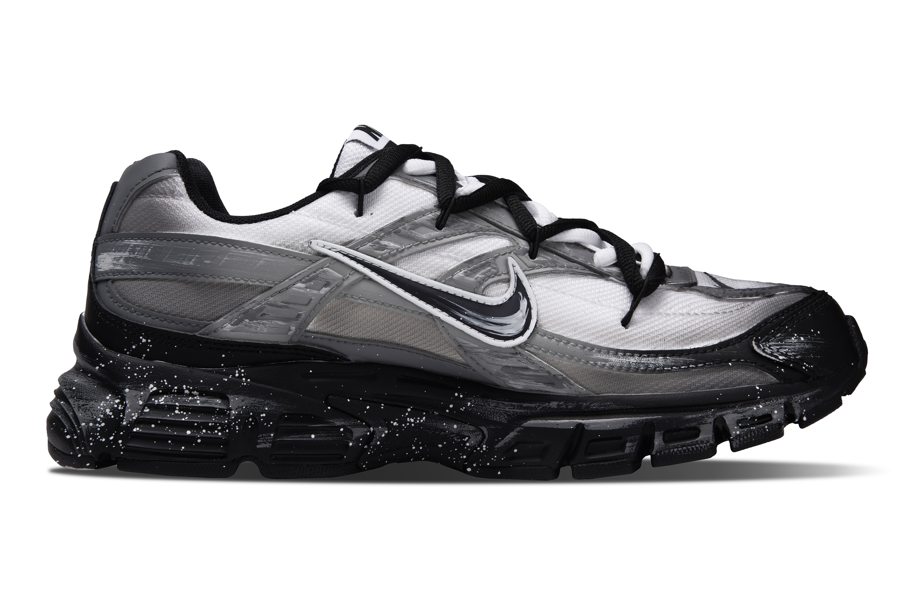 Nike Initiator Cushioning Abrasion Resistant Breathable Balance Low Top Running Shoes Men's Black White Gray