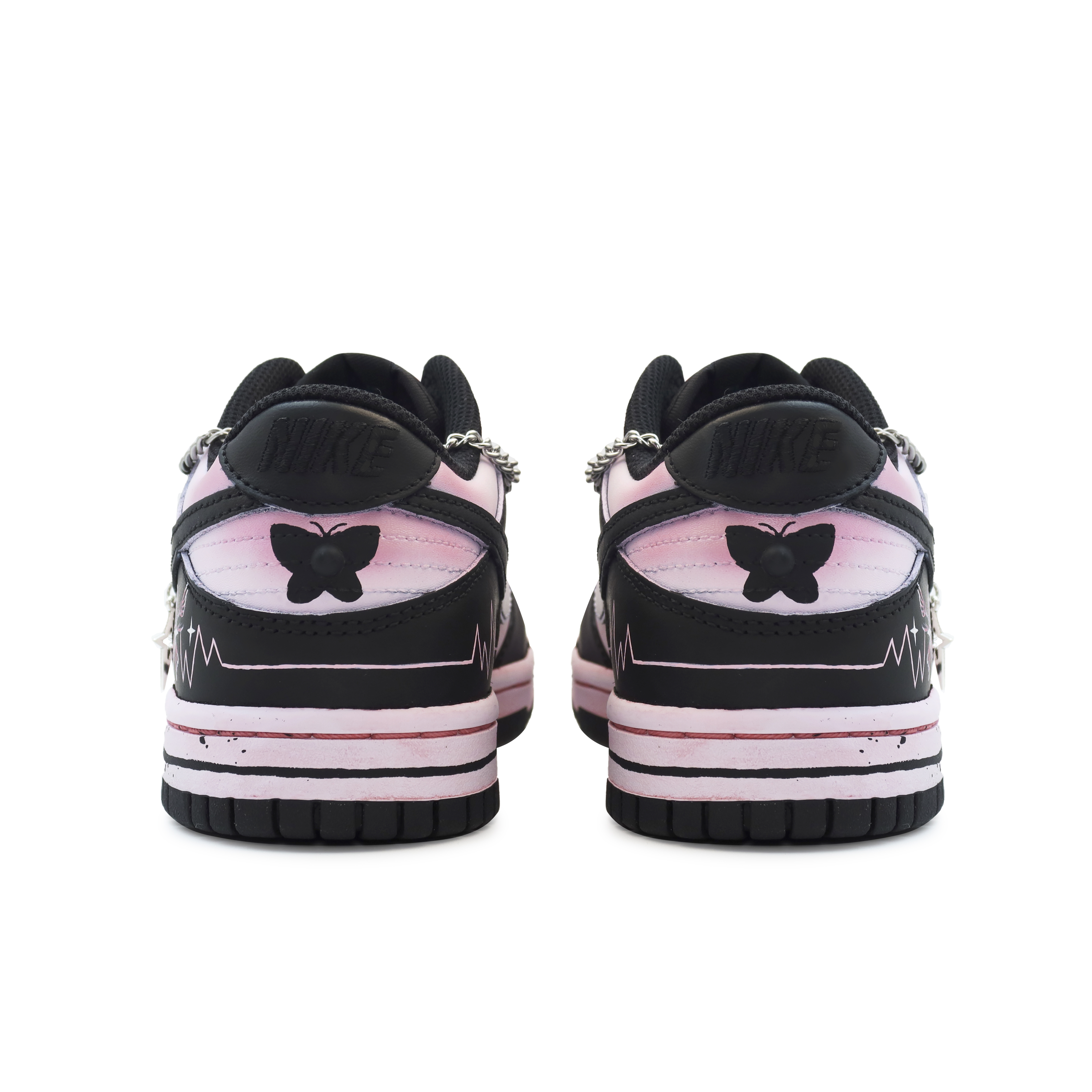 Nike Dunk Skateboard Shoes Women's Low-Top Black White Pink/Silver купить в интернет-магазине Yoocart с быстрой доставкой по России.