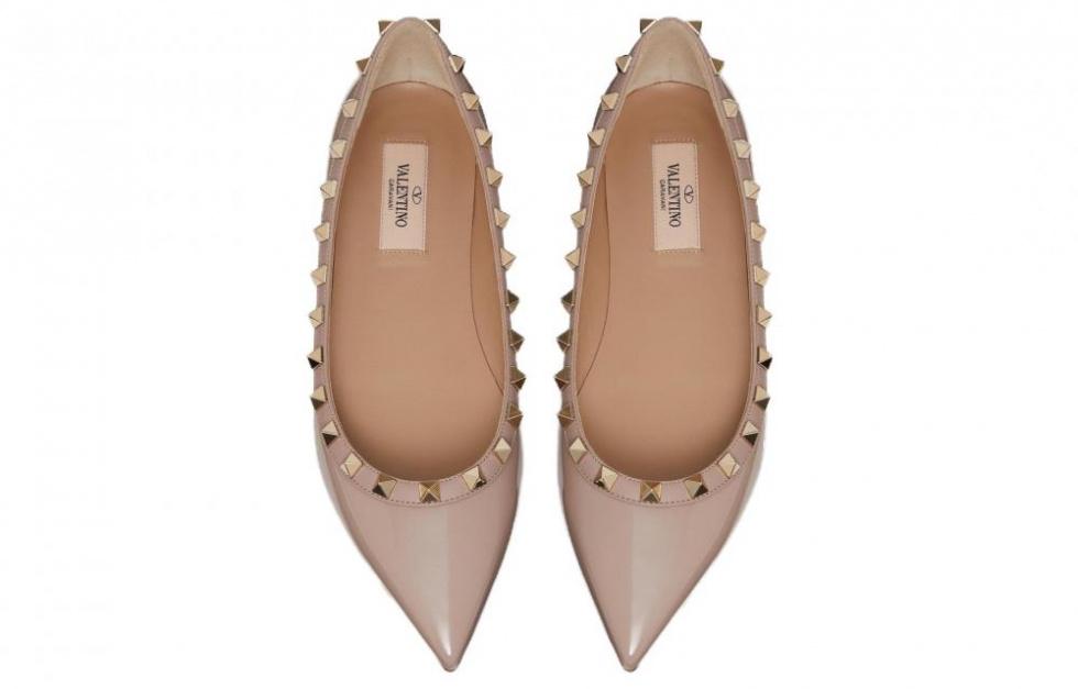 Valentino Rockstud Patent Leather Flats Women's купить в интернет-магазине Yoocart с быстрой доставкой по России.