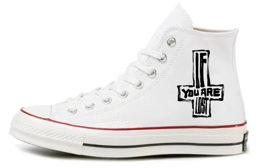 Converse Chuck 70 Chuck Taylor SIN3A IF YOU Abrasion Resistant Height Increasing High top Canvas Shoes Unisex White