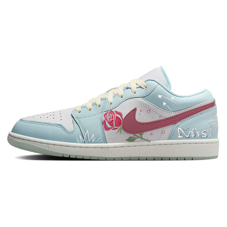 Jordan Air Jordan 1 Low Top Vintage Basketball Shoes Unisex Blue