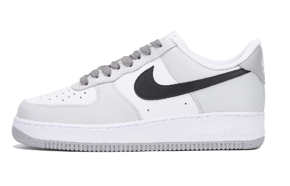 Nike Air Force 1 Slip-Resistant Coverage Low-Top Skateboard Shoes Men's Gray White Black