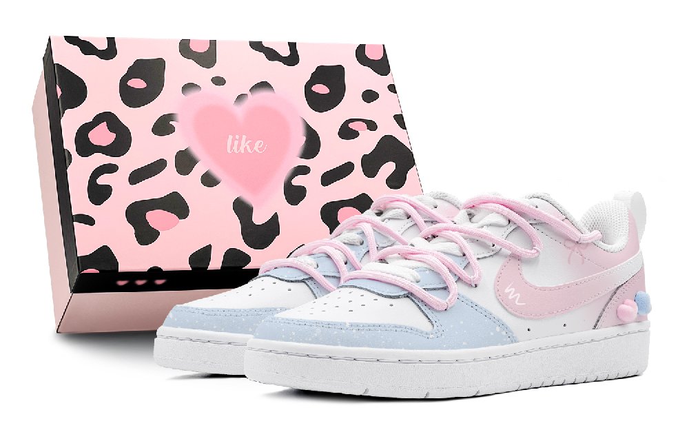Nike Court Borough Skateboard Shoes Women's Low-Top Pink