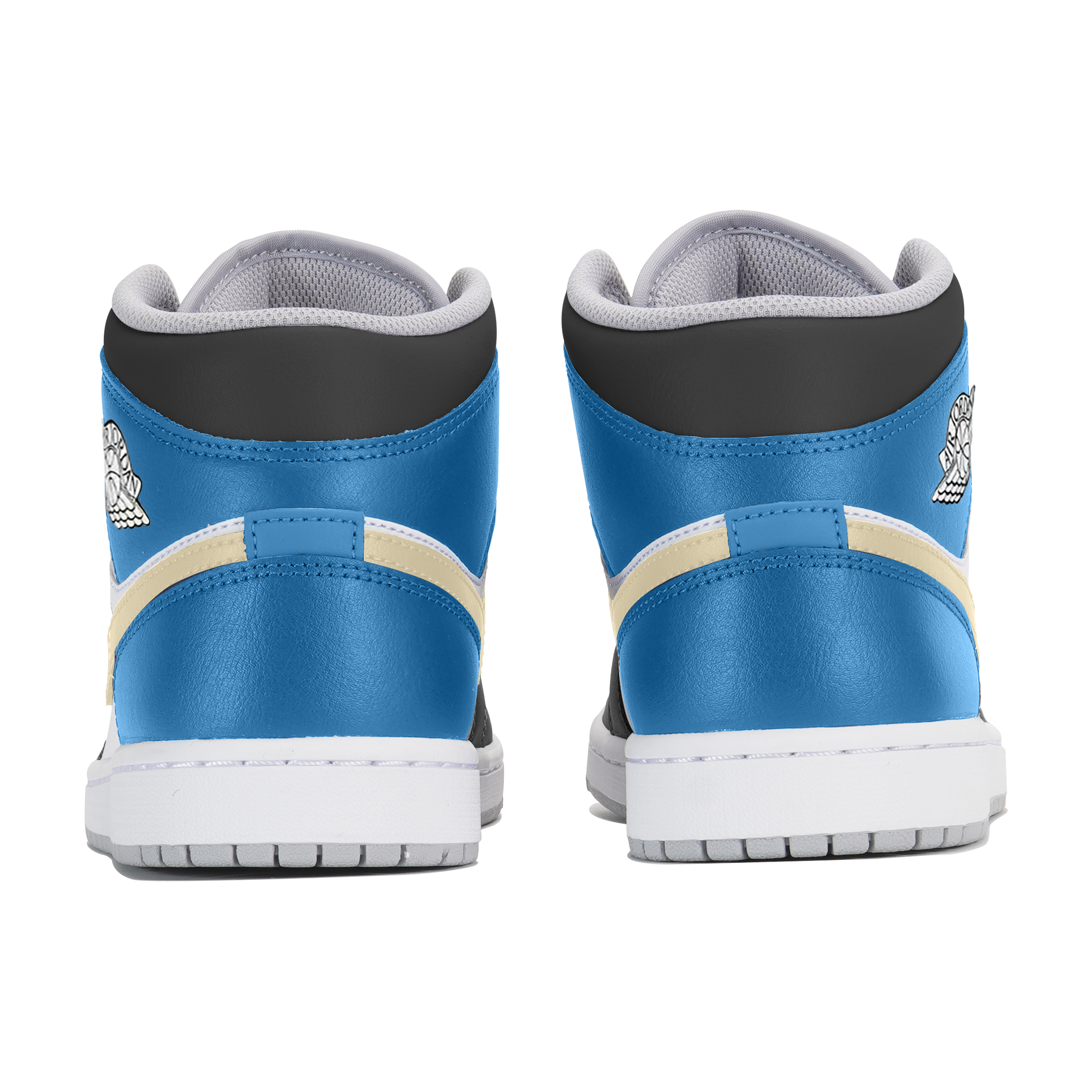 Jordan Air Jordan 1 Wear-Resistant Mid-Top Vintage Basketball Shoes Men's Blue Black купить в интернет-магазине Yoocart с быстрой доставкой по России.