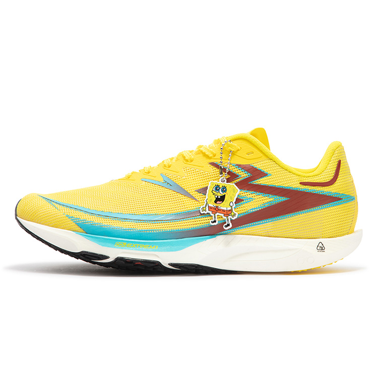 361° Speed Future Cushioning Anti-Slip Wear-Resistant Breathability Low-Top Casual Running Shoes Unisex Yellow Red