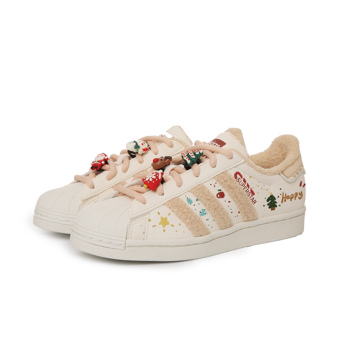 Adidas Originals SUPERSTAR Anti-Slip Wear-Resistant Low-Top Skateboard Shoes Women's Beige Brown купить в интернет-магазине Yoocart с быстрой доставкой по России.
