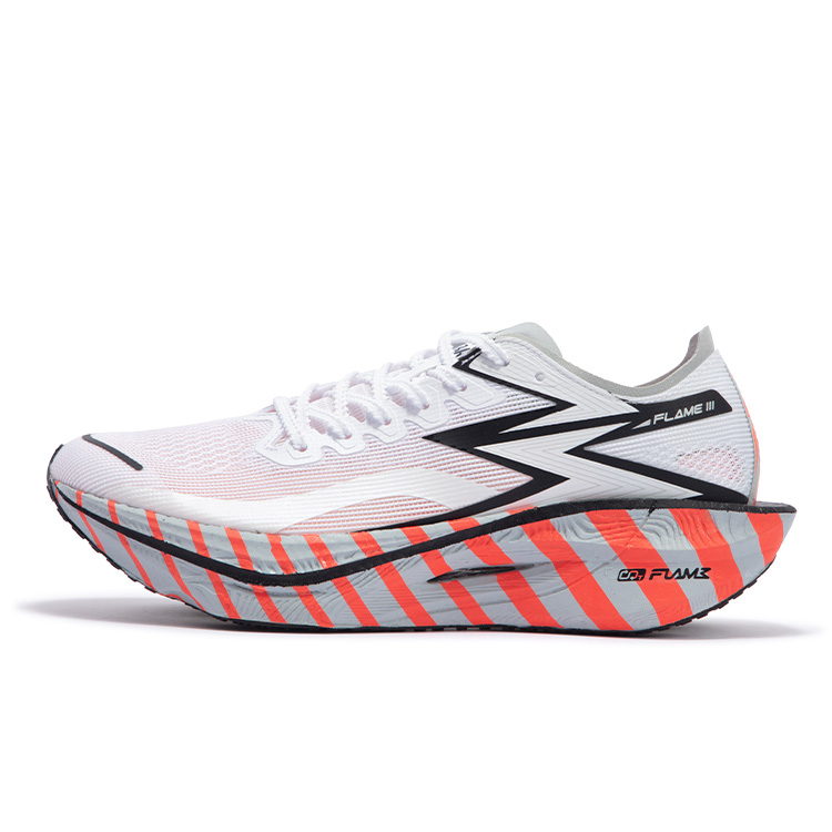 361° Fly Burn 3 Cushioning Anti-Slip Wear-Resistant Breathability Low-Top Running Shoes Unisex Fluorescent Red-Orange