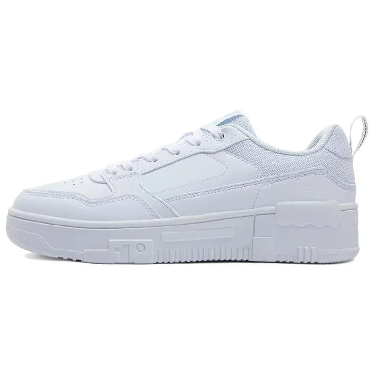 361° Anti Slip Wear Resistant Low Top Skateboard Shoes Women's White