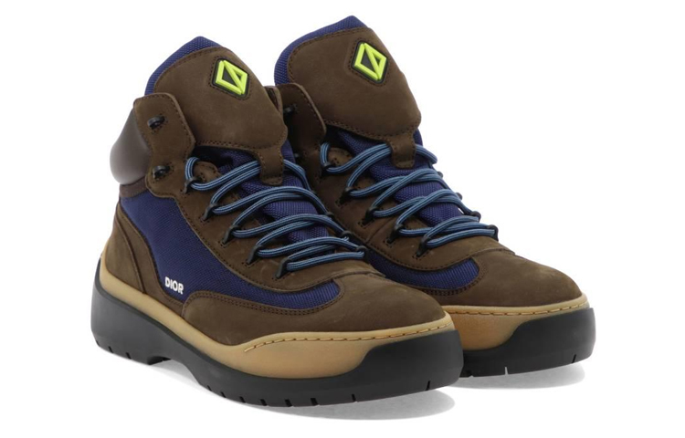 DIOR Lace Up Ankle Boots Brown Blue купить в интернет-магазине Yoocart с быстрой доставкой по России.