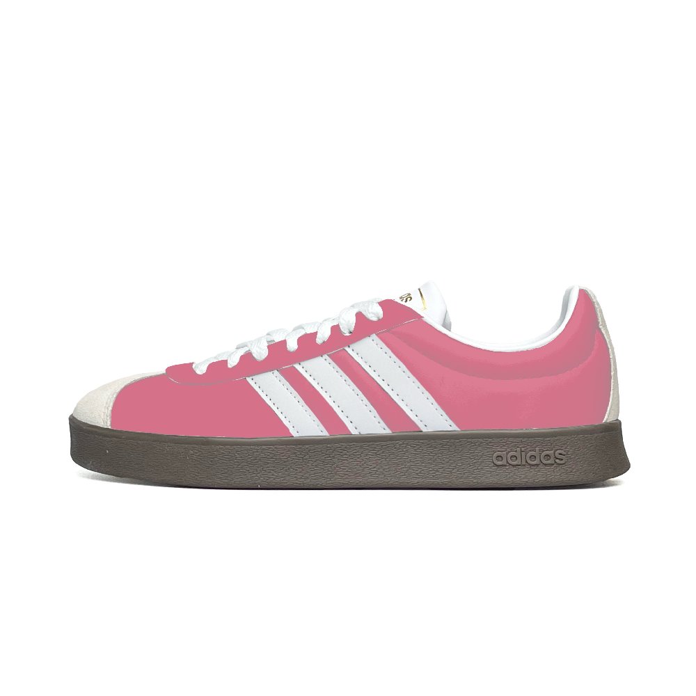 Adidas Neo VL Court 2.0 Anti Slip Wear Resistant Low Top Skateboard Shoes Unisex White Pink