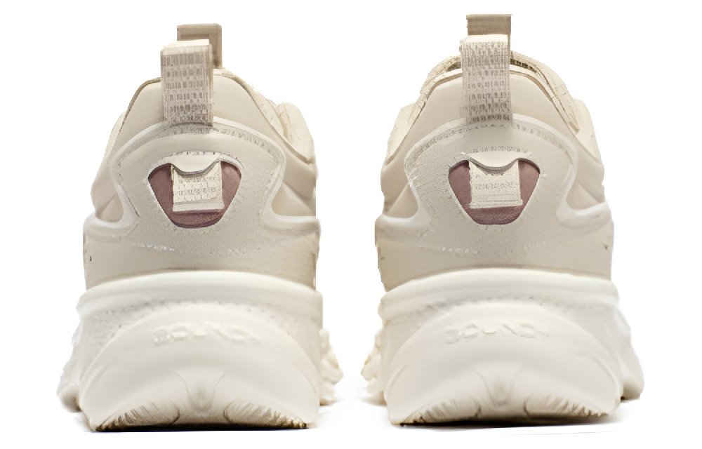 361° Cushioning Slip Resistant Lightweight Rebound Low Top Running Shoes Women's Beige