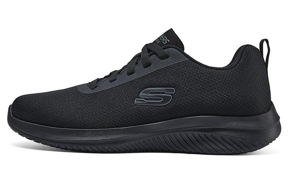 Skechers Breathable Cushioning Wear-Resistant Low-Top Canvas Shoes Men's Black