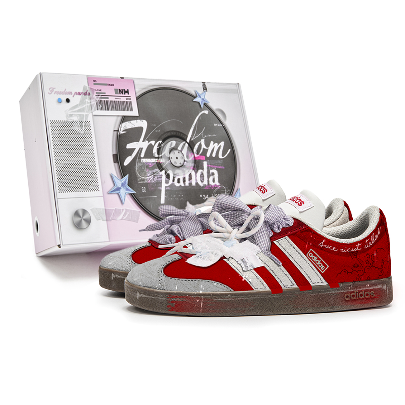 Adidas Neo VL Court 2.0 Skateboard Shoes Unisex Low top Red/Gray