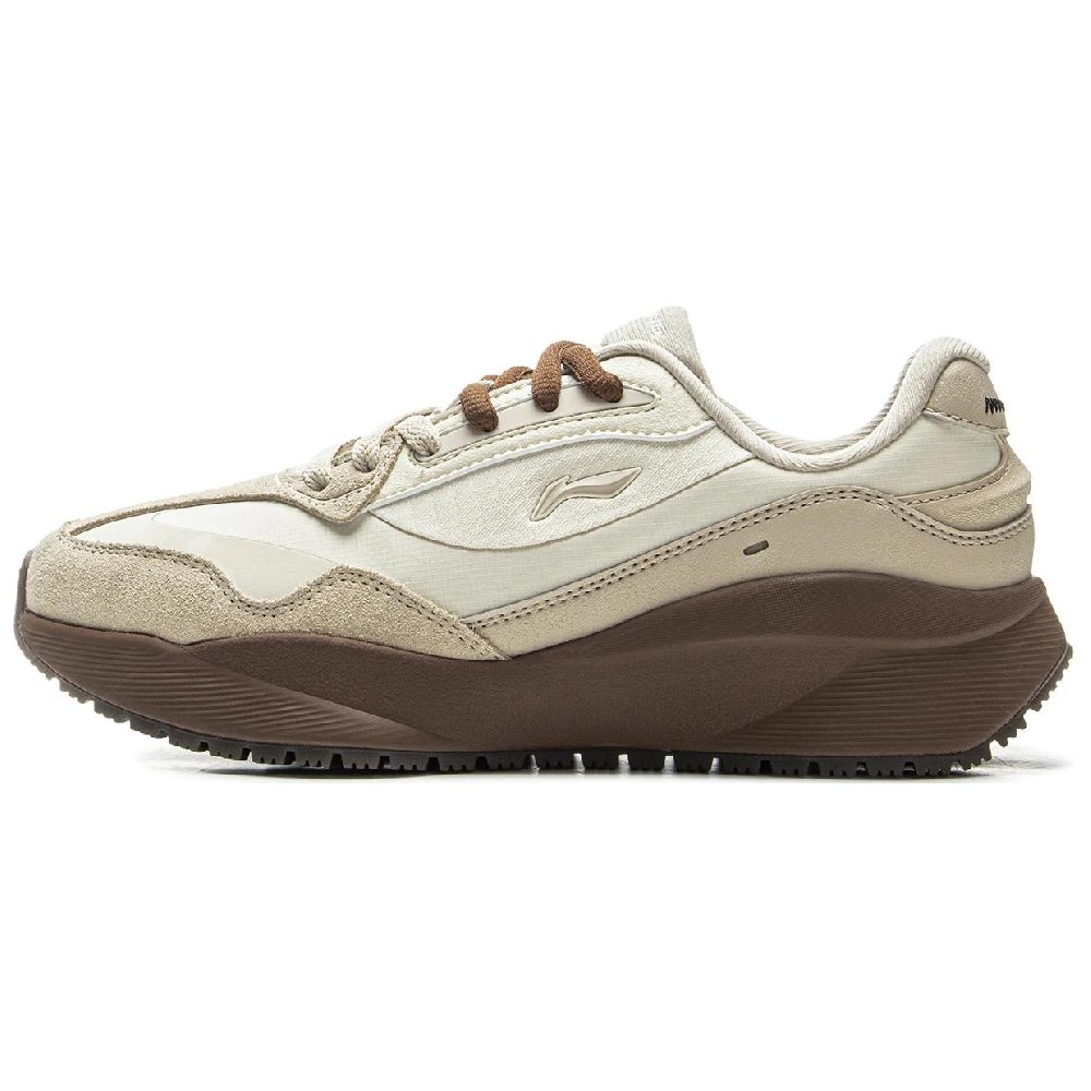 LiNing Load Capacity 2.0 Cushioning Wear Resistant Low Top Casual Shoes Women's Beige Brown