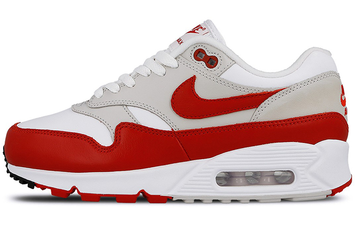 Nike Air Max 90/1 White University Red Women's