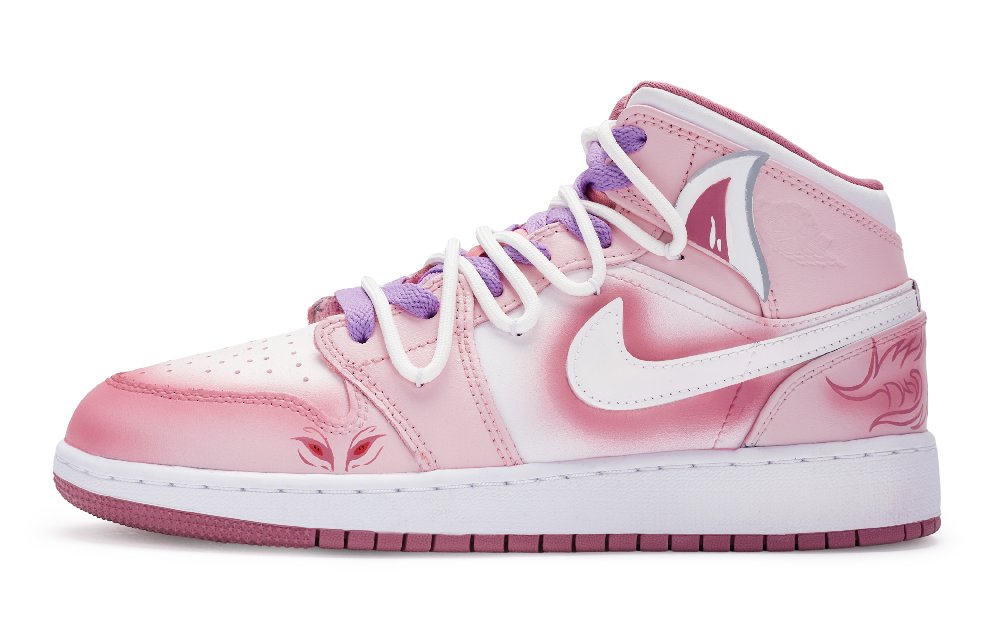 Jordan Air Jordan 1 811 Manufacture Daji Little Fox High-Top Vintage Basketball Shoes Women's Pink White