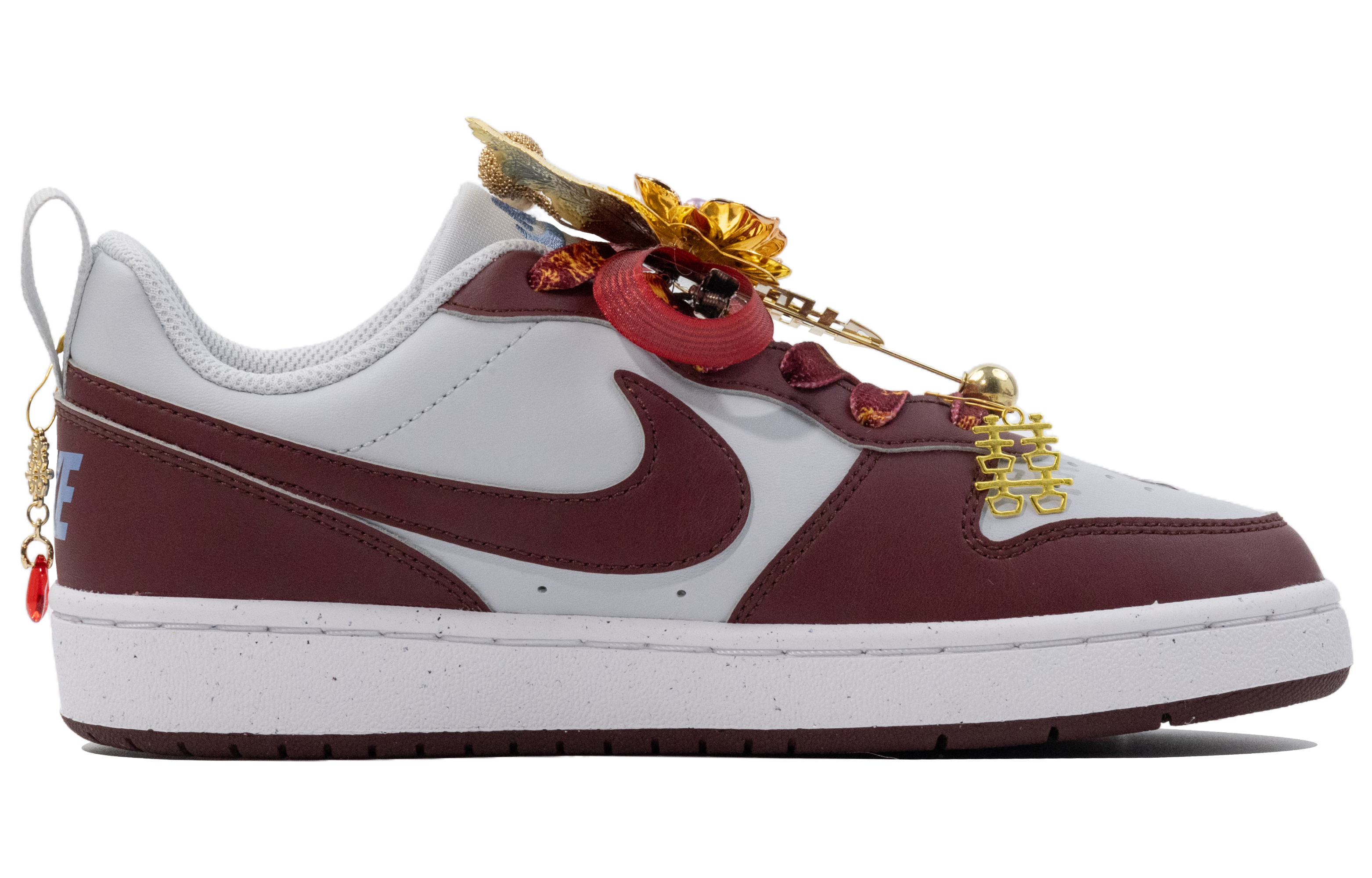 Nike Court Vision GS Love Forever Joy Slip Resistant Abrasion Resistant Low top Skateboard Shoes Women's Burgundy купить в интернет-магазине Yoocart с быстрой доставкой по России.