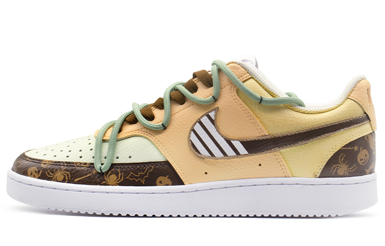 Nike Court Vision 1 Skateboard Shoes Men Low-Top Khaki/Orange