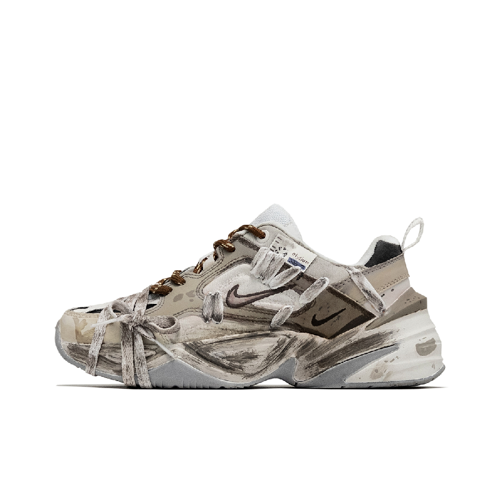 Nike M2K Tekno Chunky Sneakers Women's Low Top Brown/Gray