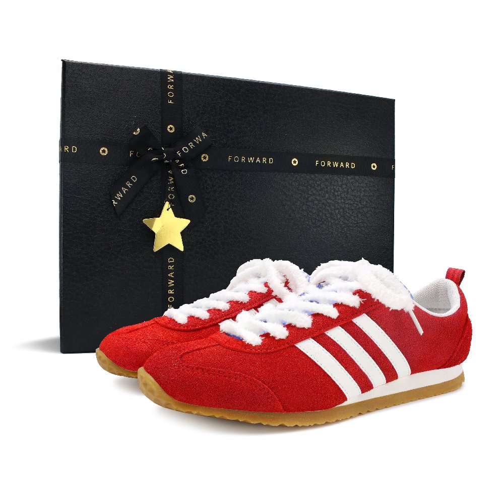 Adidas VS JOG 2.0 Anti Slip Wear Resistant Low Top Casual Shoes Unisex Red White